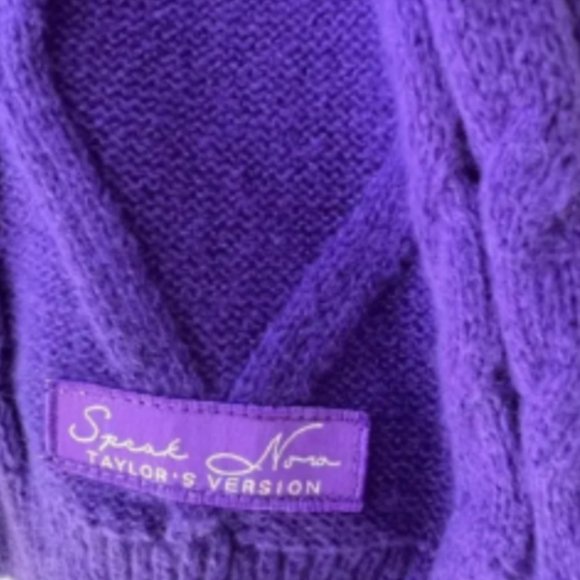 Taylor Swift NEW Speak Now (Taylor's version) Purple Cardigan - Picture 8 of 10